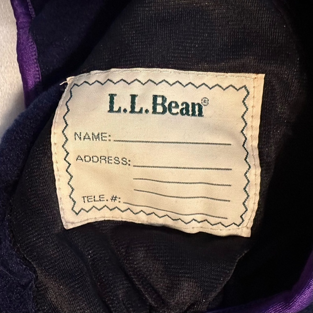 Vintage 1994 LL Bean NWT Kids Polartec Fleece Jacket S Girls Navy Blue Purple - Picture 10 of 10